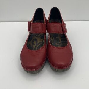 Fly London Red Wedge Pump Shoes Size 41 (US Size 10-10.5)